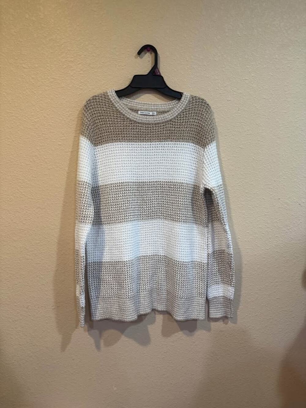 Pink Clover Striped Knit Sweater